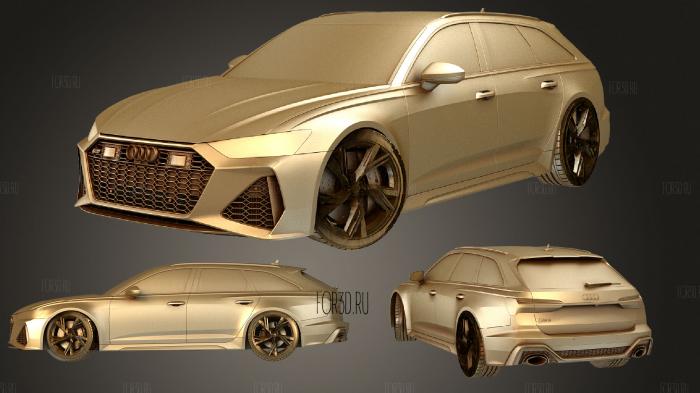 Audi RS6 Avant 2020 stl model for CNC